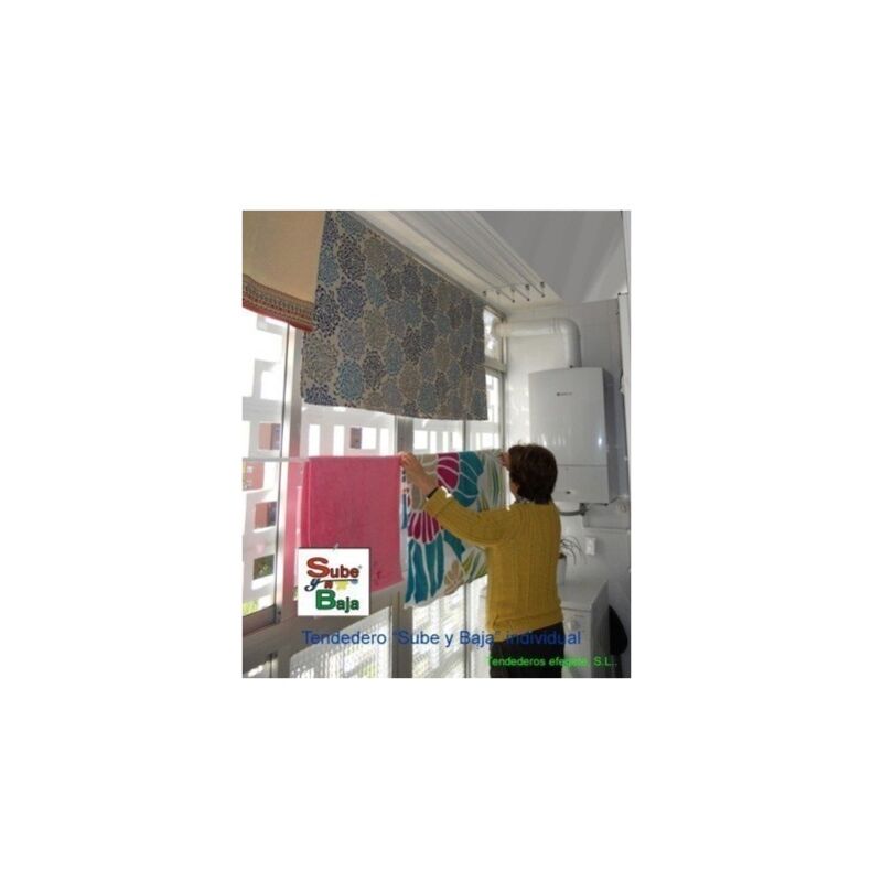 

Tendedero Techo 200Cm Acero Blanco Sube-Baja Efegete