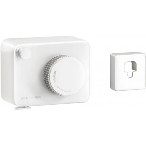 Tendedero telescópico, tendedero de acero de 4,2 m, tendedero de pared para colgar la ropa a secar, blanco