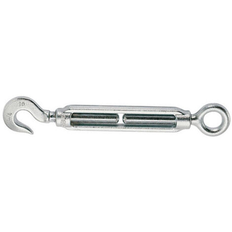 Tendedor Robur galvanizado con ojo y gancho – Ø 14 mm (9/16") Art. 8006Z, longitud 284 mm WFL 420 kg