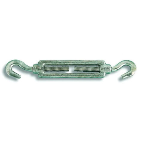 Tendeur 2 crochets en acier zingue pour câbles diamètre 8 mm jusqu'à 25kg, 1 pièce
