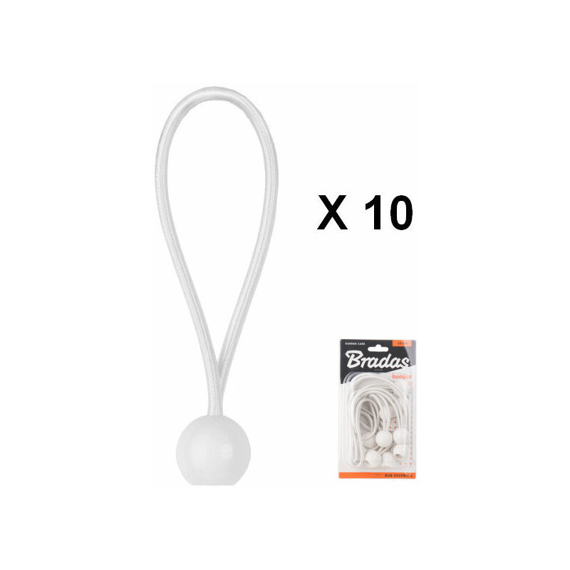 Lem Select - Tendeur a boule blanc 20cm pour bâche et toile (blister de 10pieces)