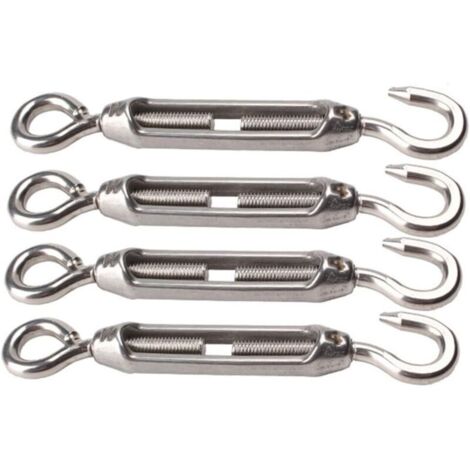Tendeur à œillet M4 en acier inoxydable 304, crochet de tension de câble, tendeur de câble, lot de 4