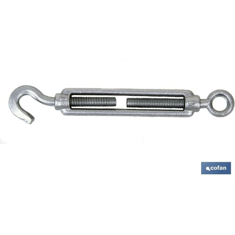 Cofan - Tendeur à crochet et anneau en zinc. Din 1480 M-22