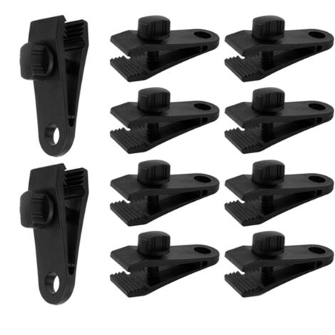 Tendeur de bâche, pince de tente réglable, clip de bâche pour voiles d'ombrage et tentes, lot de 10