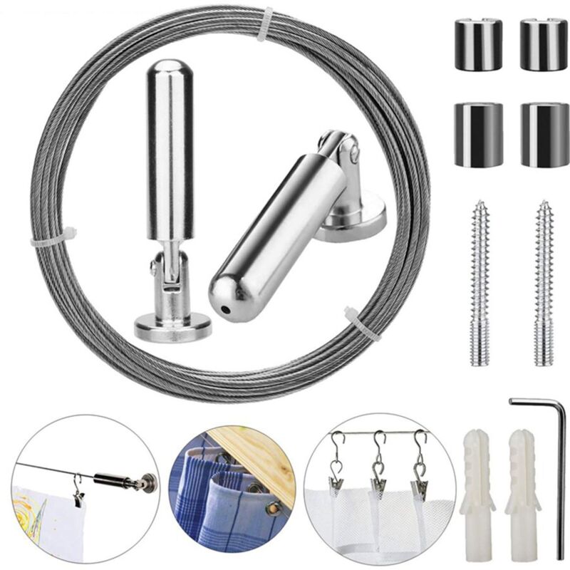 Tendeur de câble en acier inoxydable, manchon de câble, rideau, câble en acier