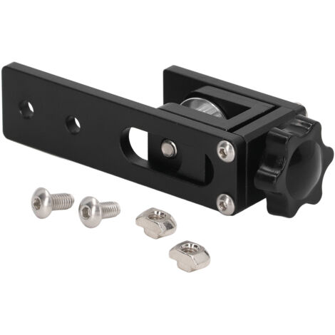 Tendeur de courroie à 2 axes en alliage d'aluminium pré-assemblé pour imprimantes 3D Ender 3 et CR10, couleur noire.