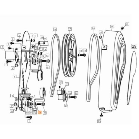 TENDEUR DE COURROIE EMAK ORIGINAL L66151133
