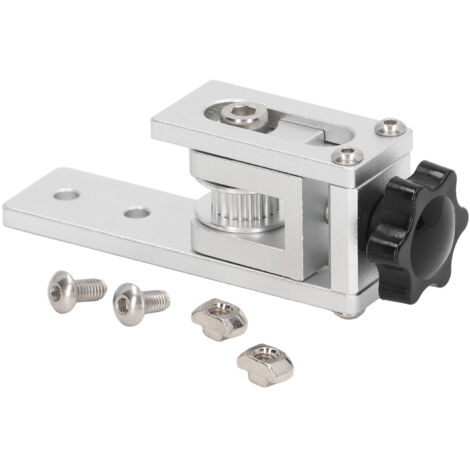 Tendeur de Courroie en Alliage d'Aluminium Pré-assemblé pour Imprimante 3D Ender 3 et CR10, Axe X Argenté