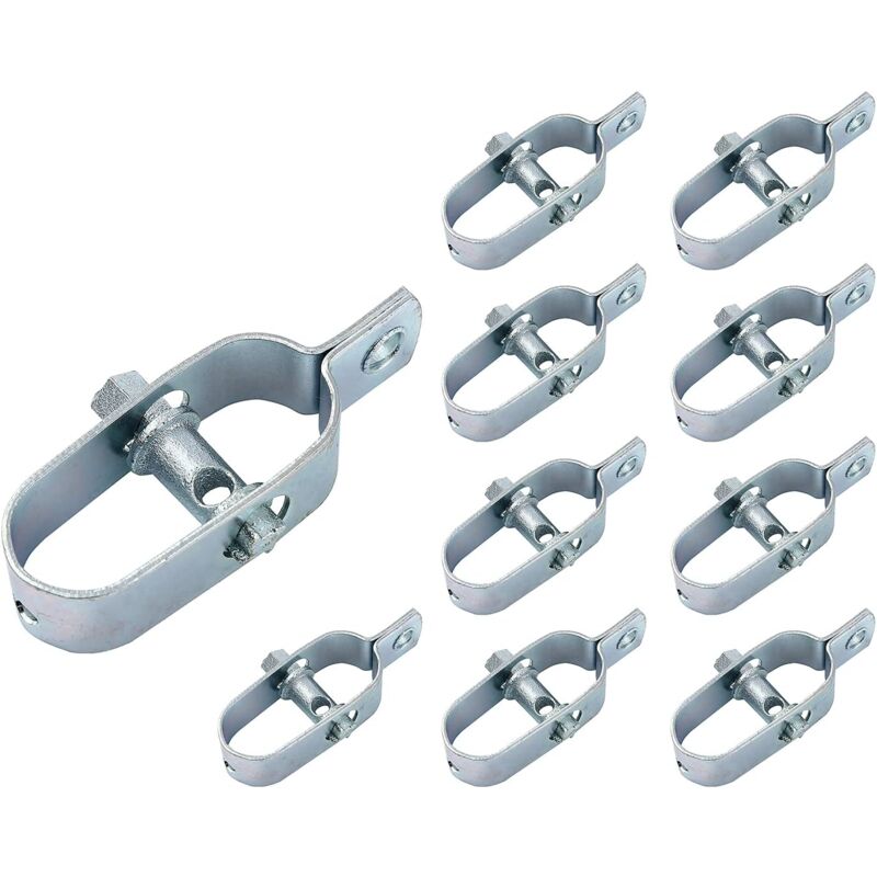 Tendeur de Fil de Clôture 10 Pièces, épaisseur 2mm Tendeur de Cloture, 100mm Serrer la Corde de Câble de Clôture de Jardin de Ferme en Acier Réglage