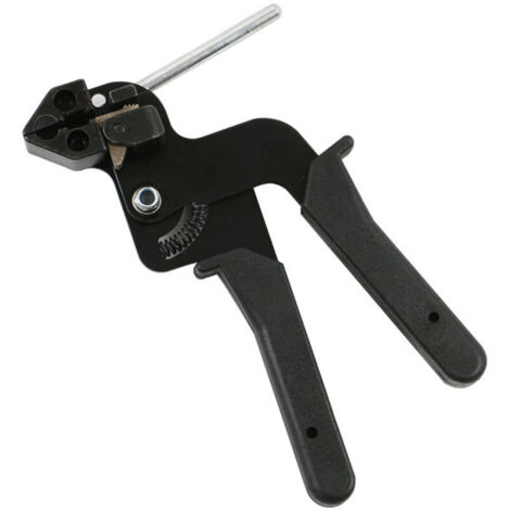 Tendeur de Serre-câbles, 210 X 120 X 12 Mm Metal Tie Gun, pour Verrouiller et Couper les Serre-câbles en Acier Inoxydable, Noir
