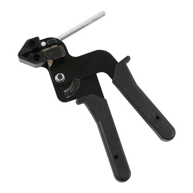 Tendeur de Serre-câbles, 210 X 120 X 12 Mm Metal Tie Gun, pour Verrouiller et Couper les Serre-câbles en Acier Inoxydable, Noir