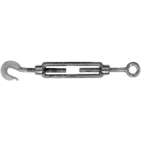 Tendeur DIN 1480 M20 L.367-497mm avec crochet et oeil ZN VE-5 pcs. (Par 5)