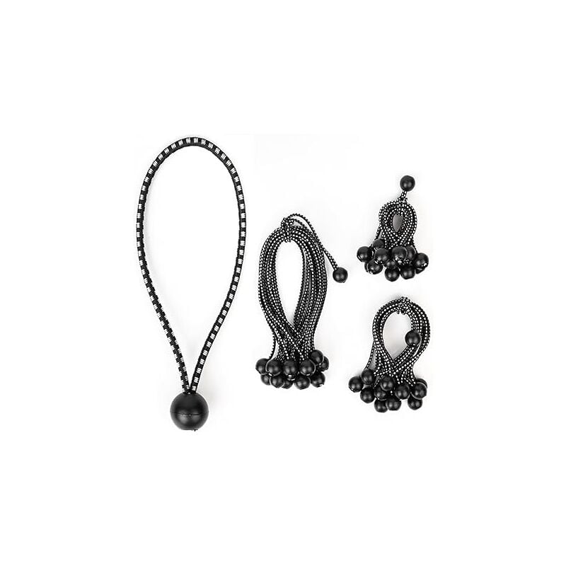 Lntyq - Tendeur élastique 45 pièces, tendeur de bâche, tendeur avec boule, élastique pour bâche, tentes, fixation de bâche de camping pour de