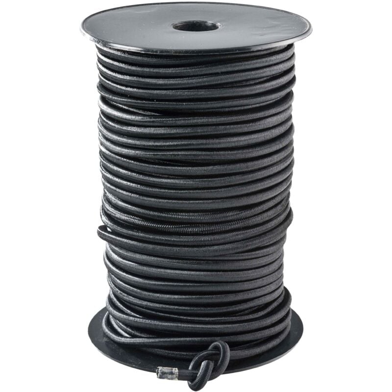 Werka Pro - Tendeur élastique noir longueurs multiples 4mm x 50 mètres sur bobine