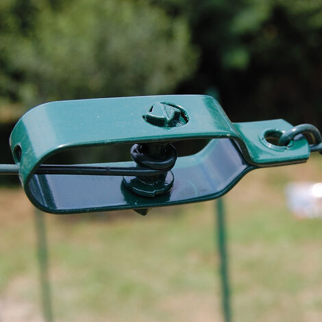 TENDEUR MÉTALLIQUE PLASTIFIÉ VERT 10 CM