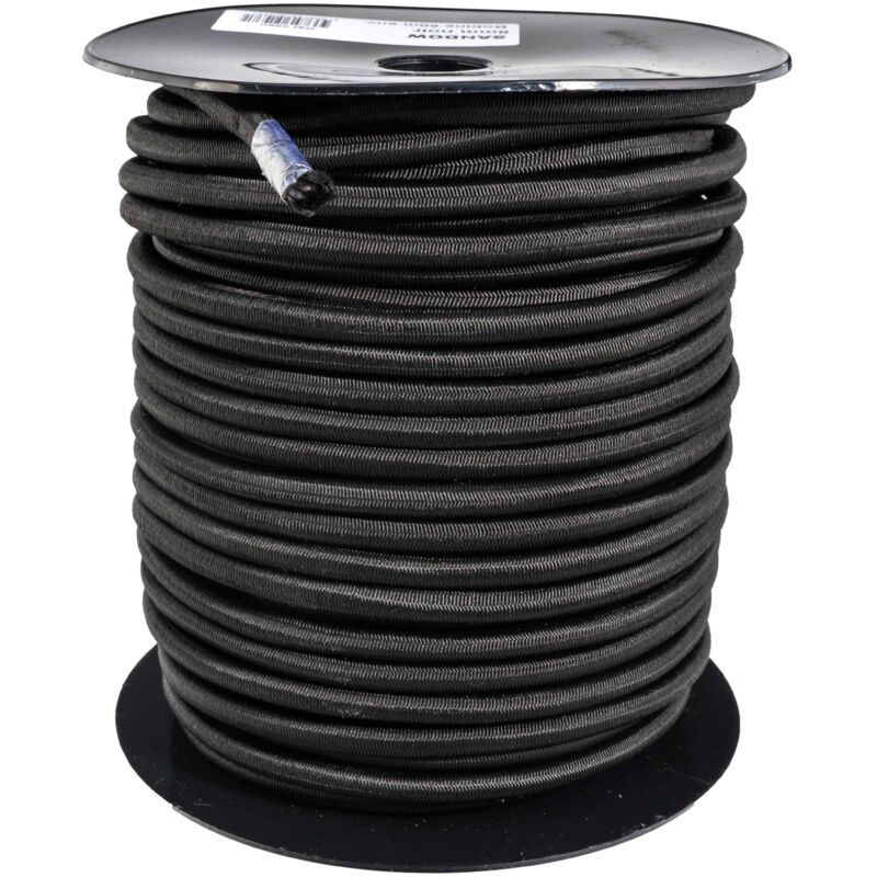 Tendeur élastique Noir 8mm - Bobine De 50m (WERKAPRO)