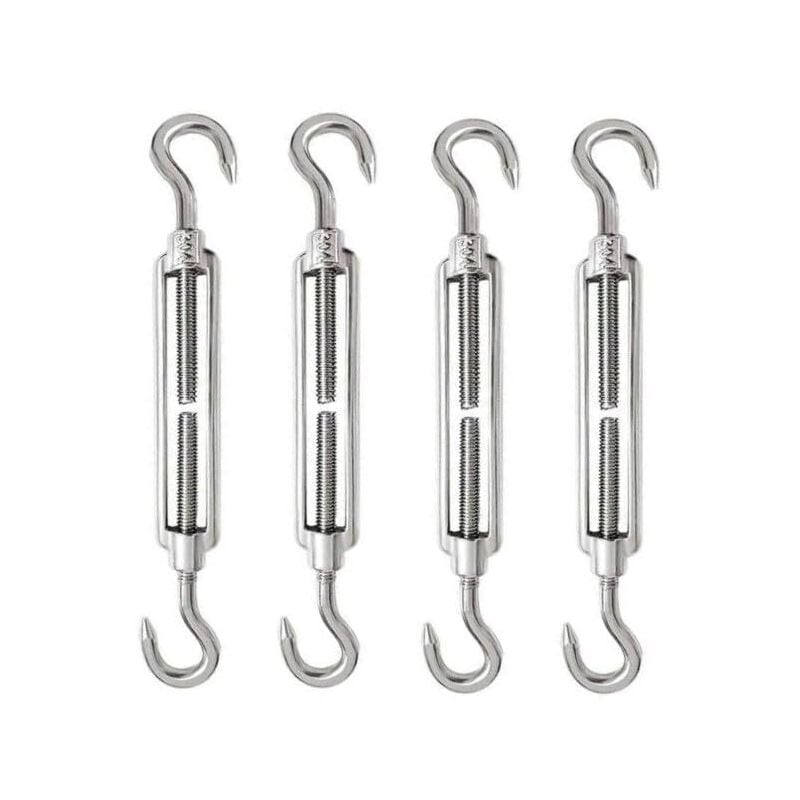 Tendeur Ridoir,Tendeur De Fil Crochet Et Crochet,8 Pièces Tendeur Cable,Tendeur Inox,M8 Tendeur Cable Acier Inoxydable,Vis Tendeur Cable,Tendeur