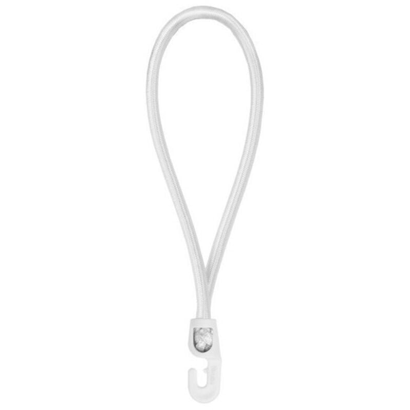 Tendeurs boucle élastique blanc 40cm ø 4mm avec 1 crochet pvc (lot de 25 pièces)
