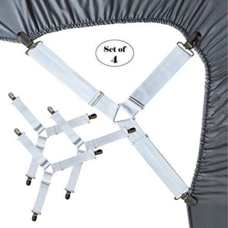 Tendeurs de Maintien - Non spécifié - 4Pcs - Réglable de 15cm à 30cm - Métal - Blanc