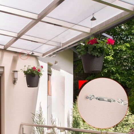 Tendicavo a 12 pezzi con gancio e occhiello M4, tendicavo in acciaio inox 304, tendicavo per funi resistenti