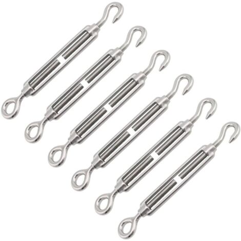 Tendicavo KZQ, tenditore M4, tendicavo in acciaio inossidabile, tendicavo in acciaio da 6 pezzi, tendicavo, tendicavo, tendicavo in acciaio inossidabile, tendicavo in acciaio, tendicavo a vite, imbrac