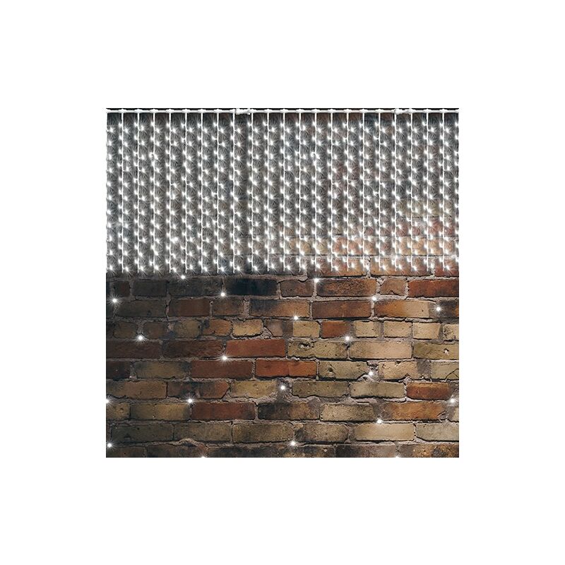 Tendina led 1X3m 230V cavo bianco 300 led Bianco