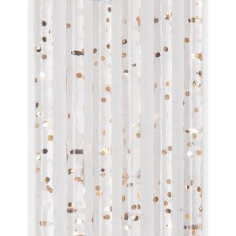 TENDINA PRONTA LUXOR 144 FILI PVC LISCIO ORO GLITTERATO CM 120 H.CM 240