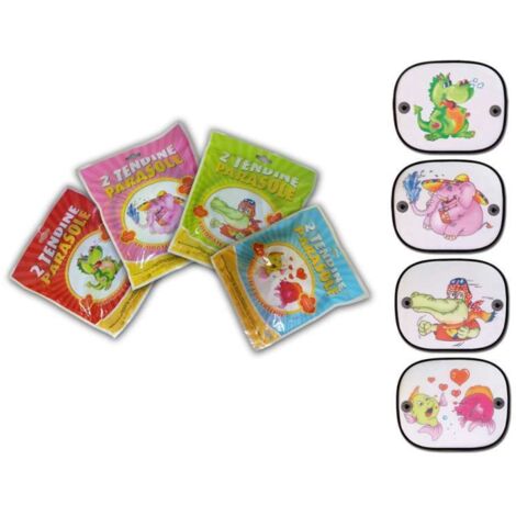 Tendine Parasole per auto laterali pieghevoli a molla per bambini 44x38 cm 2 pz.