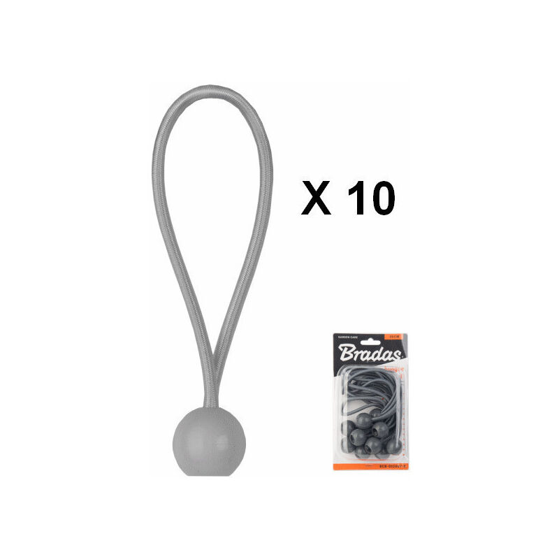 Image of Tenditore a sfera grigio 15cm per teloni e tele (blister da 10 pezzi)