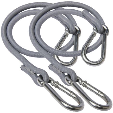 Tenditore con moschettone in alluminio  2 pezzi50 cm