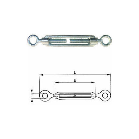 TENDITORI DUE OCCHI COMMERCIALI ZINCATI 14 MM
