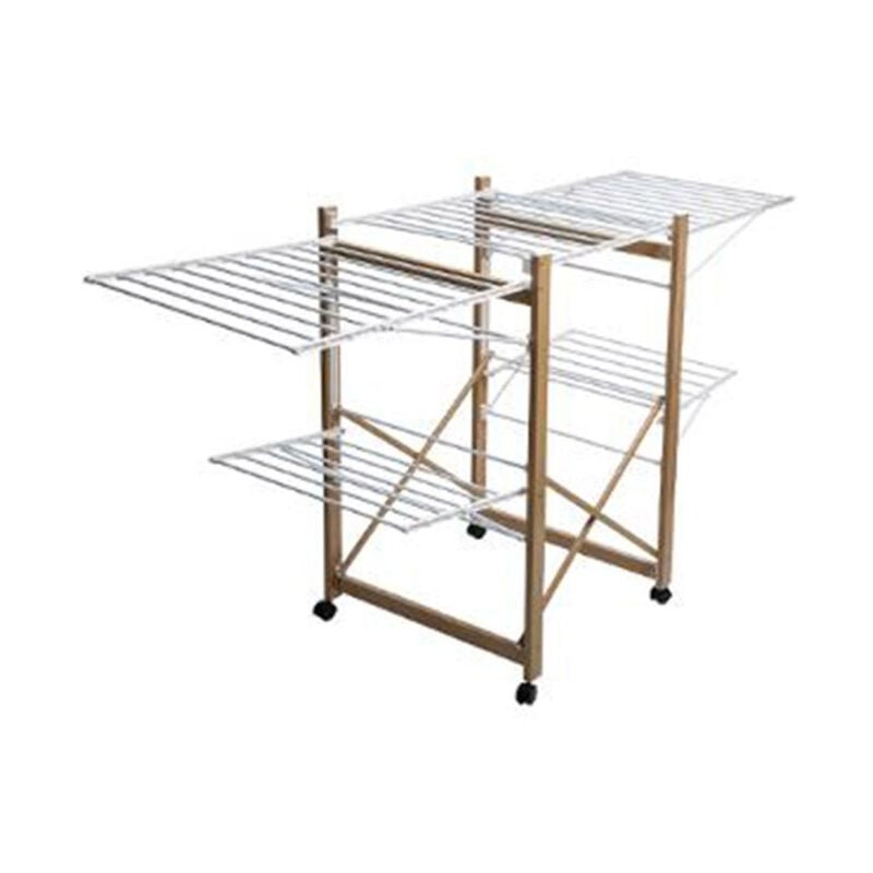 Tendoir à Linge '4 Roulettes' 27m Naturel