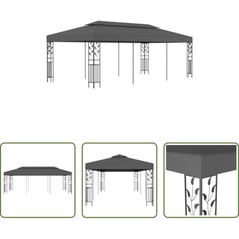 Tendone da giardino -  Gazebo 3x6 m Antracite