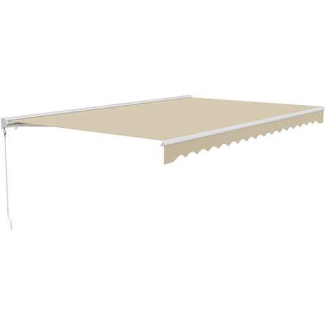 Tendone esterno motorizzato con semi-cassonetto 5 x 3 m Beige  - COFANA