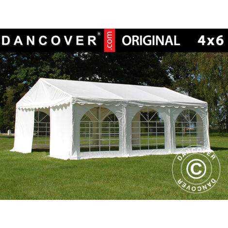 Tendone gazebo per feste Original 4x6m PVC 900, Bianco