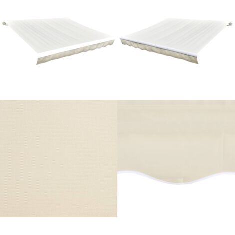 Tendone Parasole in Tela Crema 450x300 cm - Parasole da giardino - Tela da sole