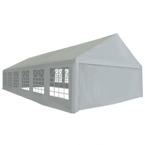 Tendone per Feste in PE 6x12 m Grigio vidaXL