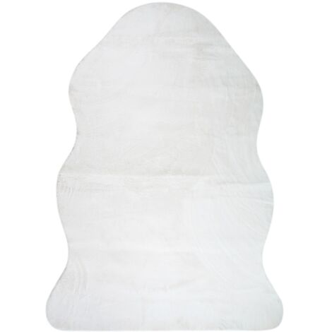 TENDREMENT PEAU - Tapis fausse fourrure blanc 130x190