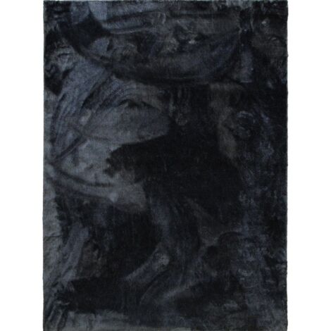 TENDREMENT - Tapis doux uni gris foncé 160x220