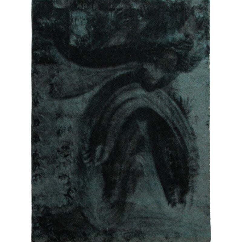 Thedecofactory - tendrement - Tapis uni tout doux vert foncé en polyester 120x160