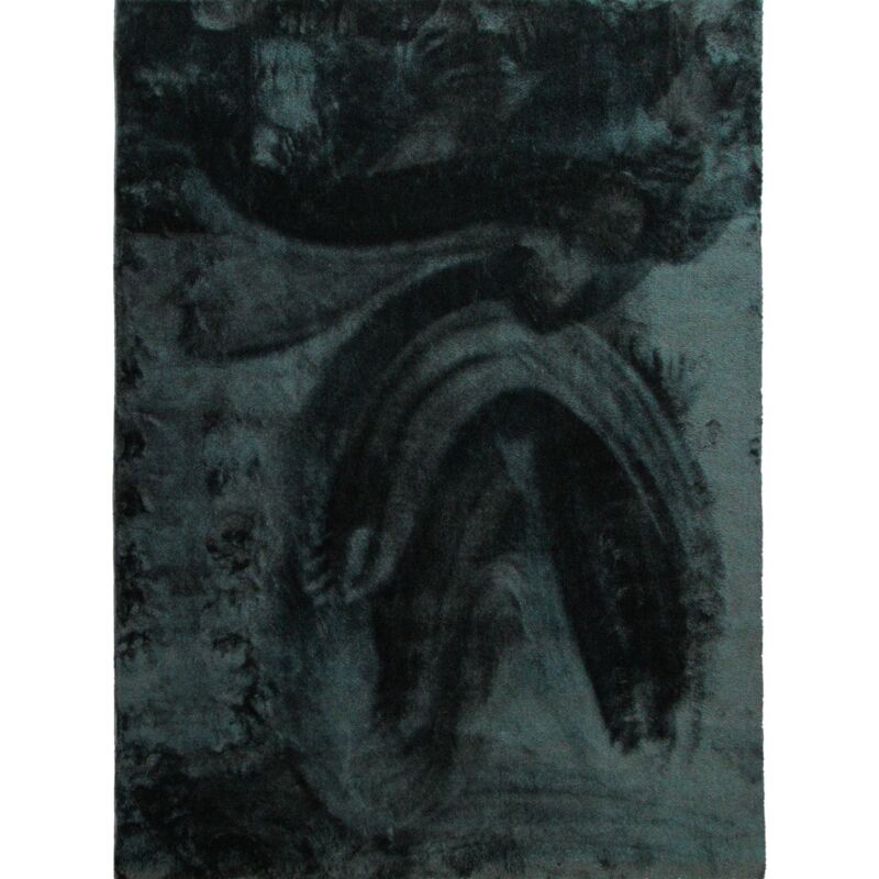 Thedecofactory - tendrement - Tapis uni tout doux vert foncé en polyester 160x220