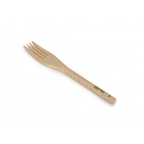 Tenedor de madera ibili round handle ergonómico sin rayas 30 cm