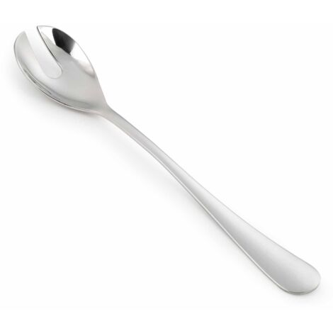 Tenedor para Servir Ensalada Arcos Serie Lisboa - Tenedor Monoblock de una Pieza en Acero Inoxidable 18/10 y 240 mm - Color Plata (Silver).