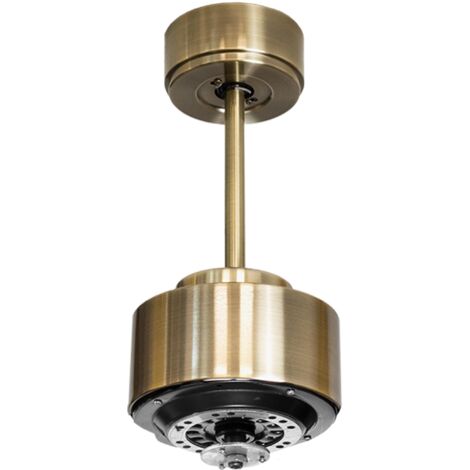 Tenerife Ring - Super destratificateur et ventilateur DC 132 cm  Gris basalte pales bois blanc sans Lumière 25 à 35 m²