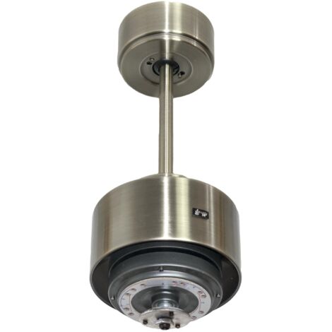 Tenerife Ring - Super destratificateur et ventilateur DC 132 cm  Gris basalte pales bois blanc sans Lumière 25 à 35 m²