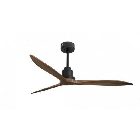 KLASSFAN Tenerife - Super destratificateur et ventilateur DC 166 cm Gris basalte pales bois sombre sans Lumière 30 à 60 m²