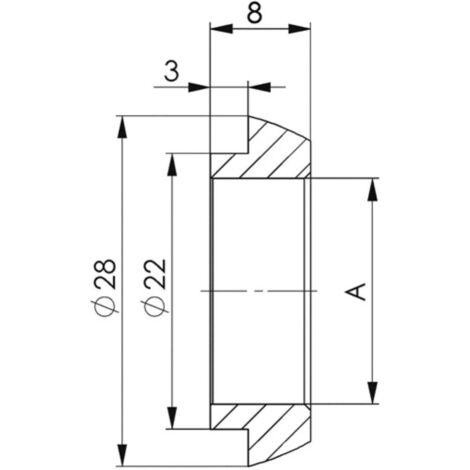 Tenerlosette par 494 ku.schwarz schildst.8mm rd.rd.amf