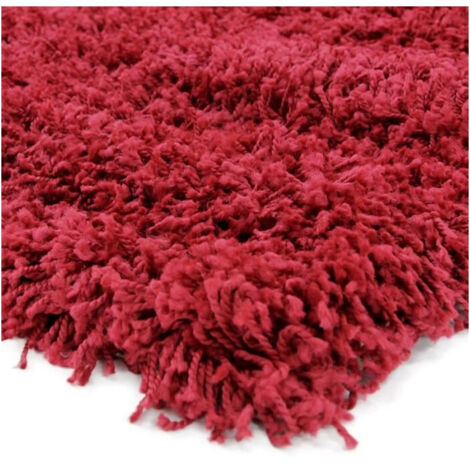 TENESSEE - Tapis à poils longs toucher laineux rouge 160x230