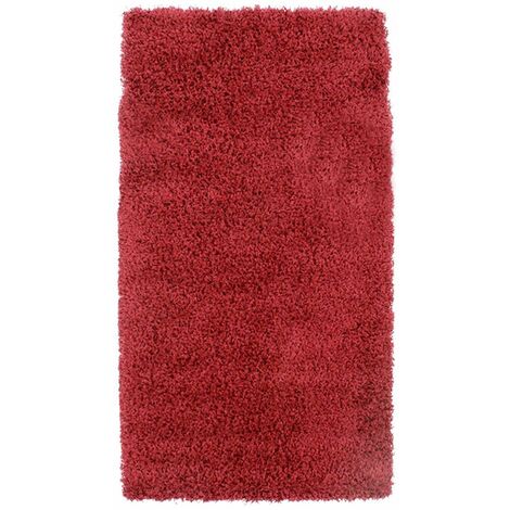 TENESSEE - Tapis à poils longs toucher laineux rouge 80x150 - Rouge