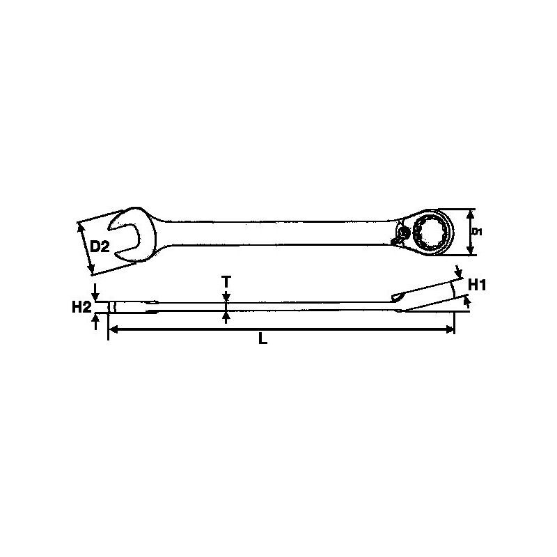 Image of 109721209 chiave combi a cricchetto reversibile 19MM 600519R - Tengtools